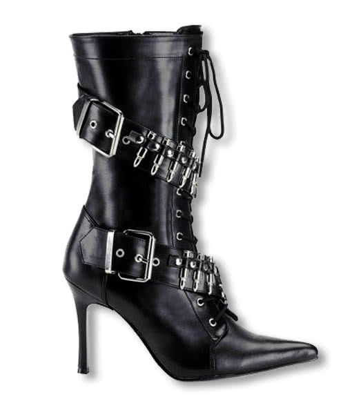 Patronengurt High Heel Stiefel Gothic Punk Fashion Stiefel 38