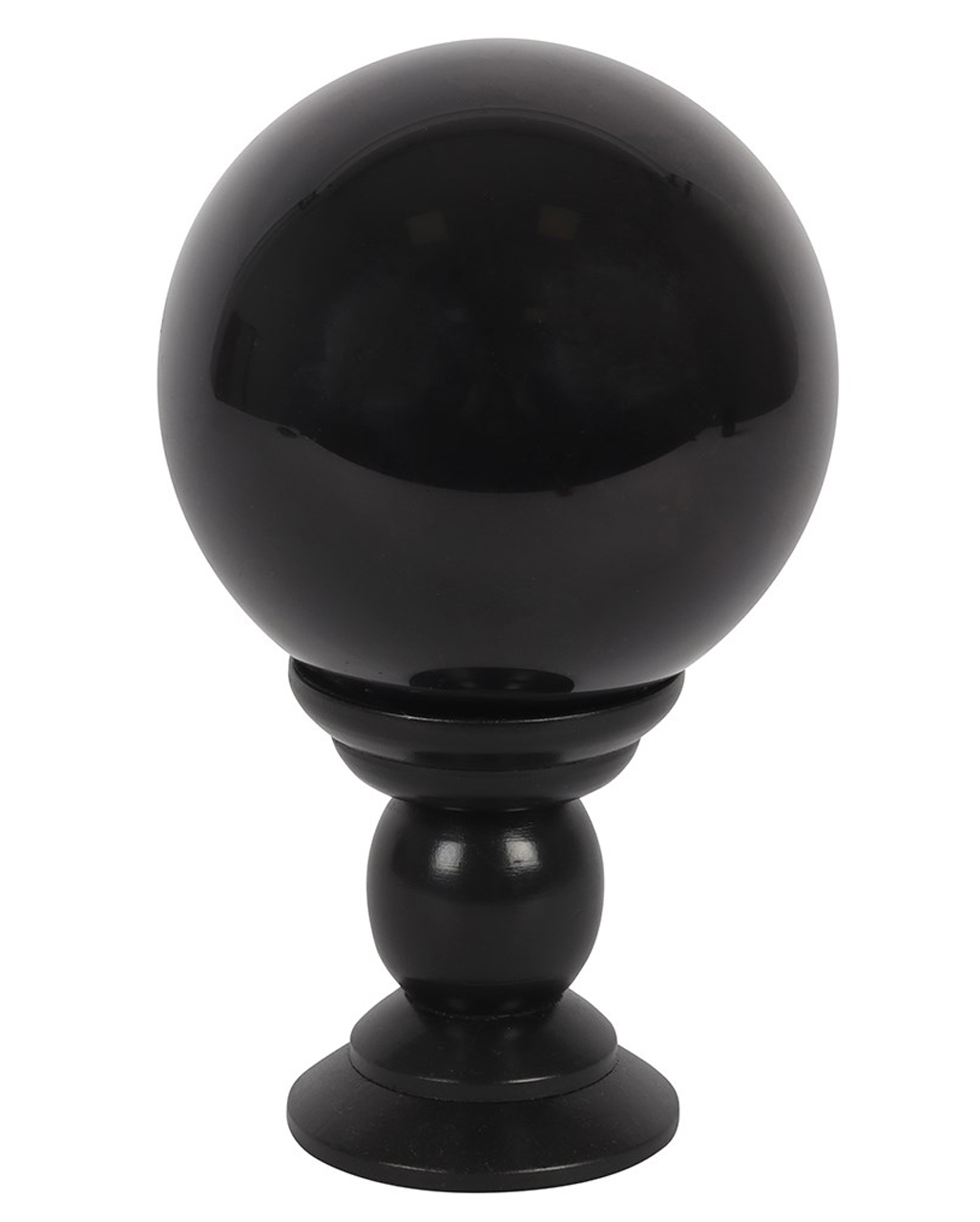 Große Schwarze Kristallkugel mit Ständer Gothic Deko