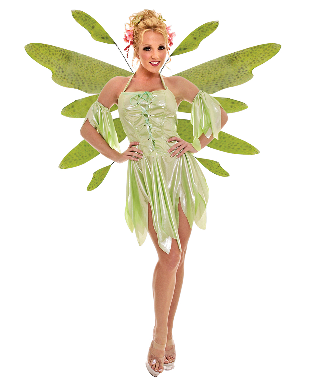 Waldelfen Kostüm Grün Medium  Elfenkostüm für Liverollenspiel und