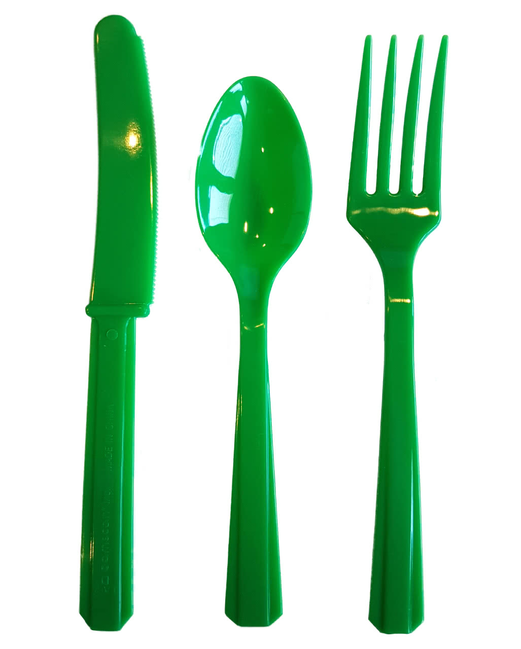Kunststoffbesteck 24-teilig grün als Partygeschirr