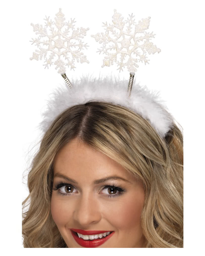 Haarreif mit Schneeflocken  Weihnachtslicher Haarschmuck