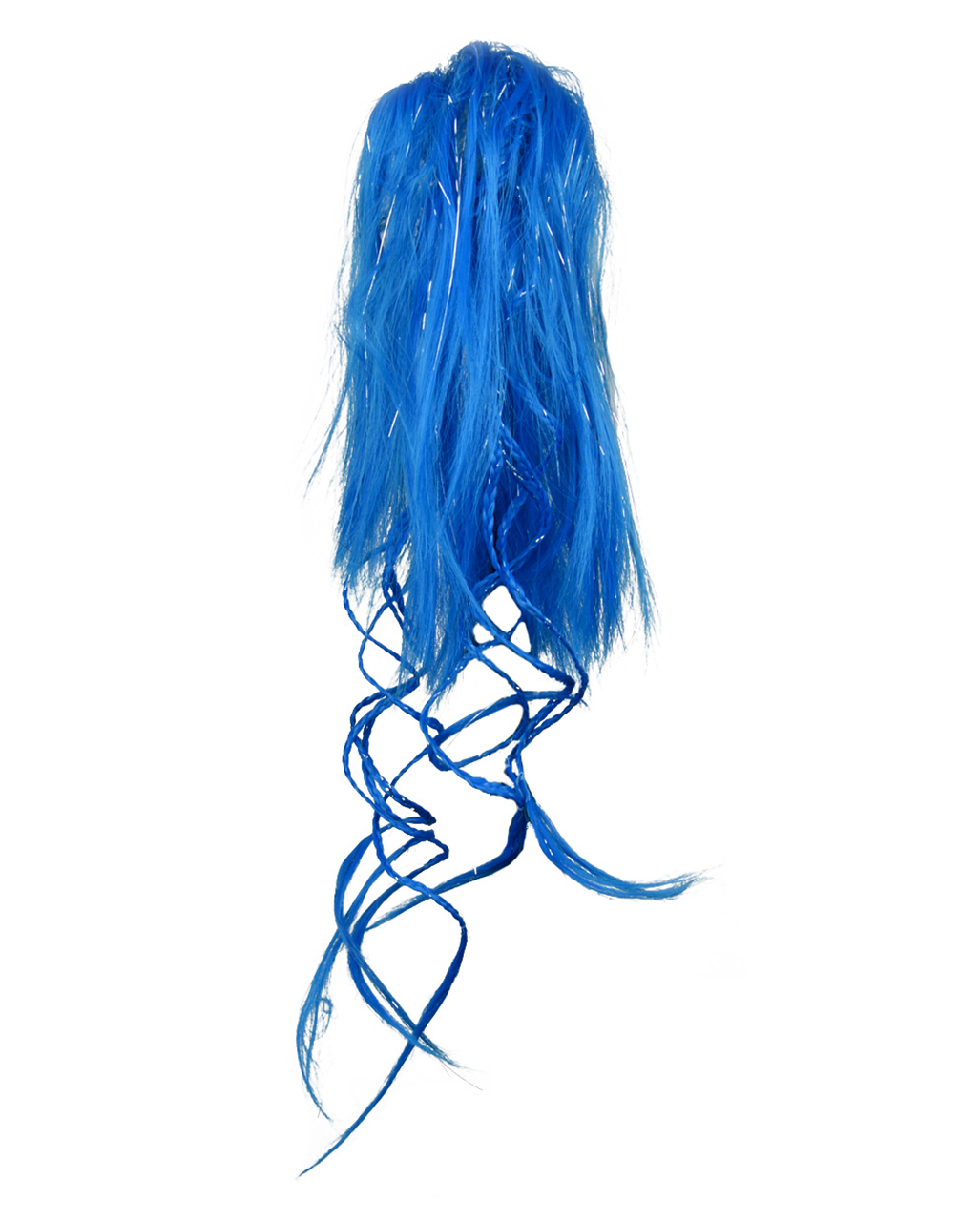 Haarteil Pferdeschwanz mit Zöpfen blau bestellen