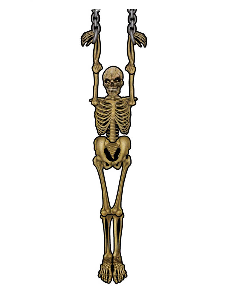Hängende Skelett Wanddeko  Günstig Halloween Deko kaufen
