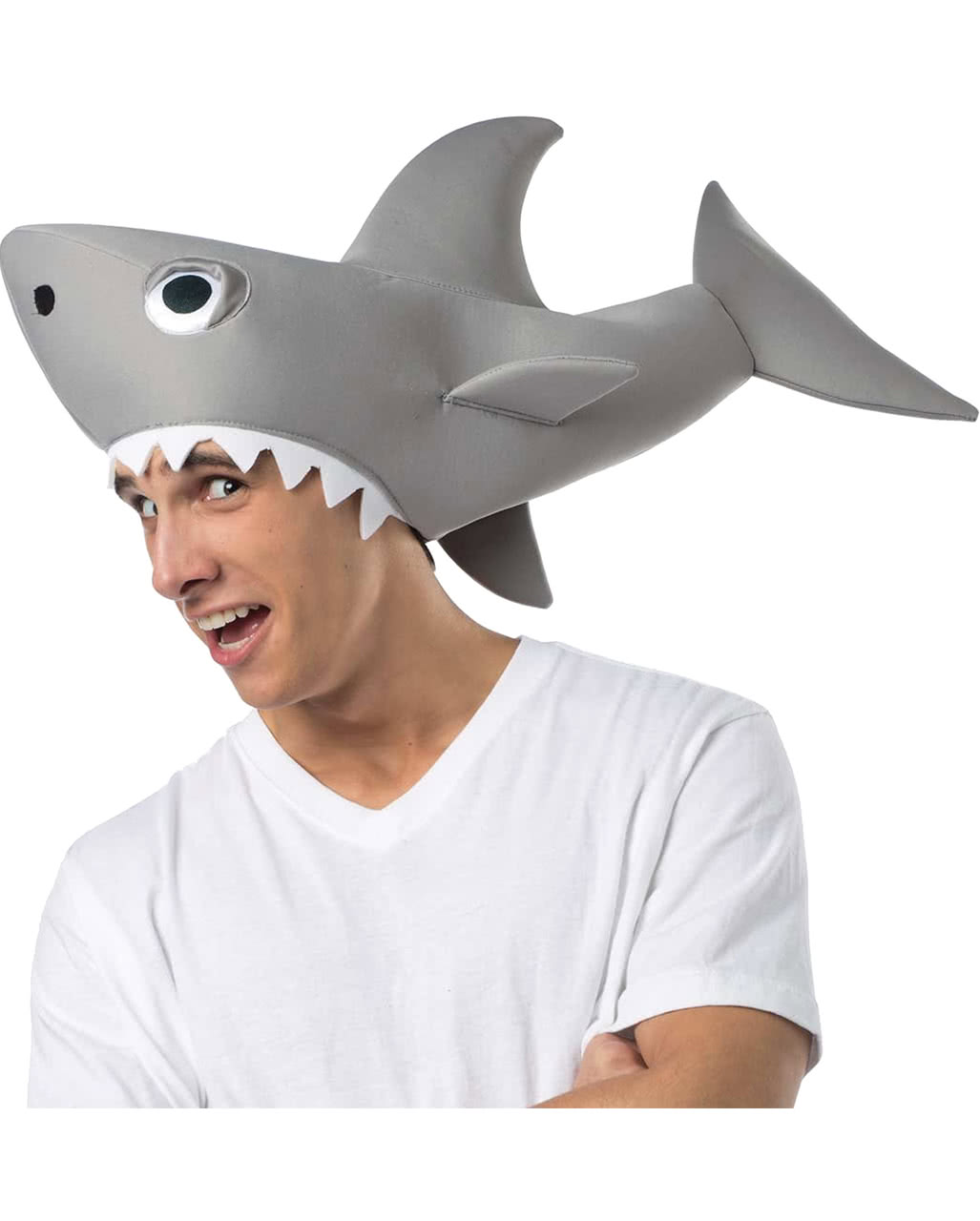 Sharknado Haifisch Mütze für Mottopartys