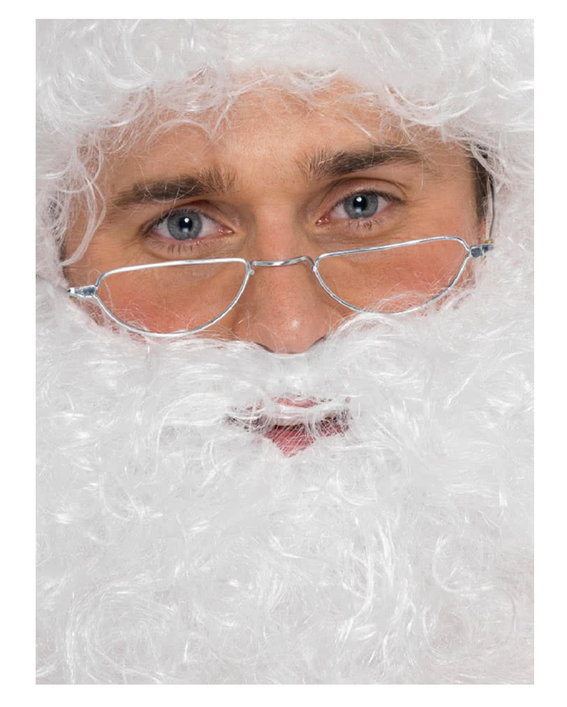 Halbmond Brille Silber  Nikolaus Brille als Kostümzubehör