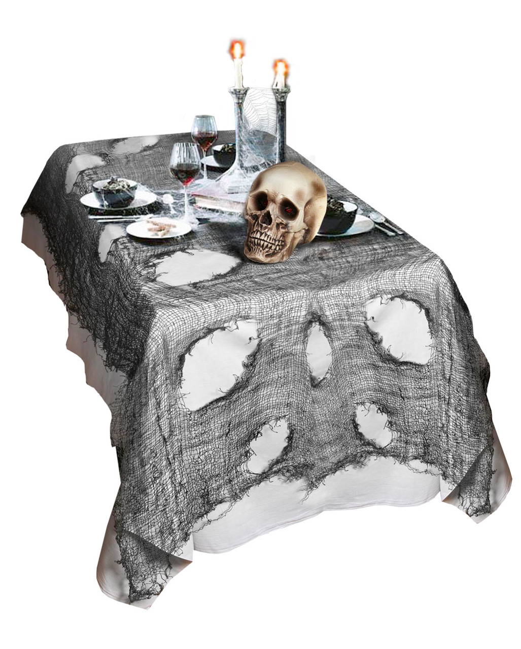 Halloween Fetzenstoff Schwarz bestellen