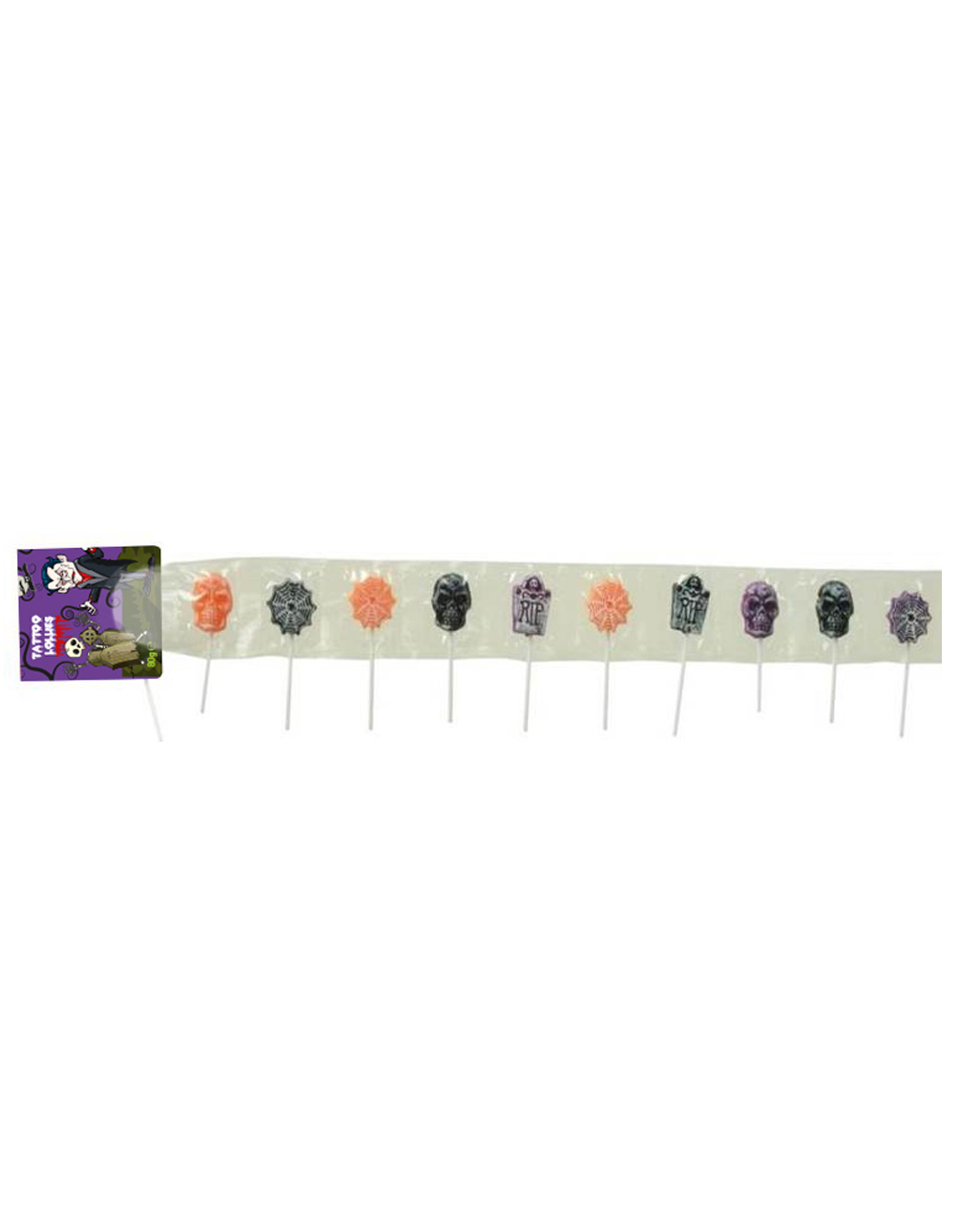 Hallowen Tattoo Lollies 10 St. für Trick or Treat
