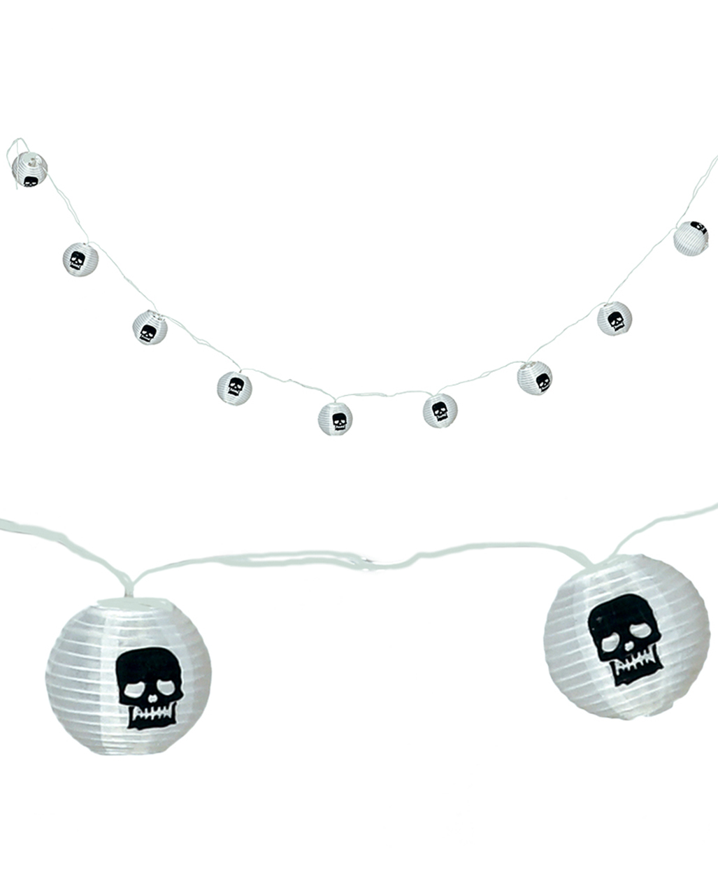 Halloween Totenkopf LED Girlande 220cm kaufen
