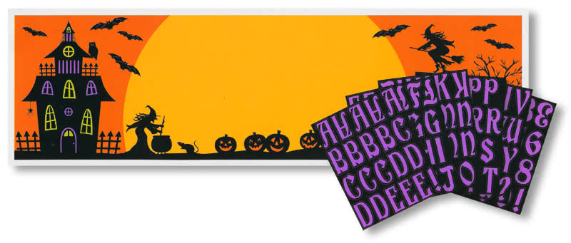 Halloween Banner mit Buchstaben Halloween Deko