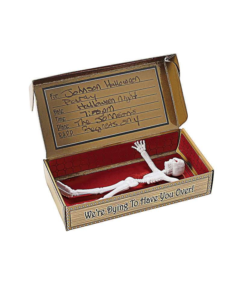 Halloween Einladung mit Sarg 12 St. für Halloween