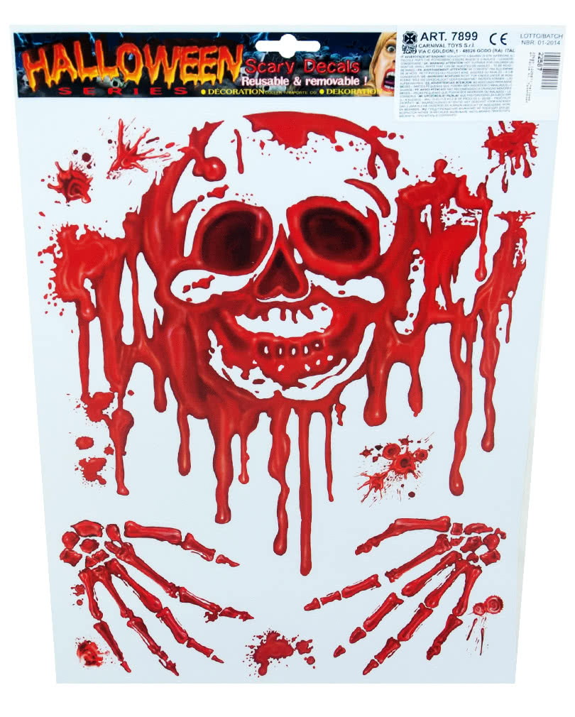 Halloween Folie blutiger Totenkopf Halloween Deko