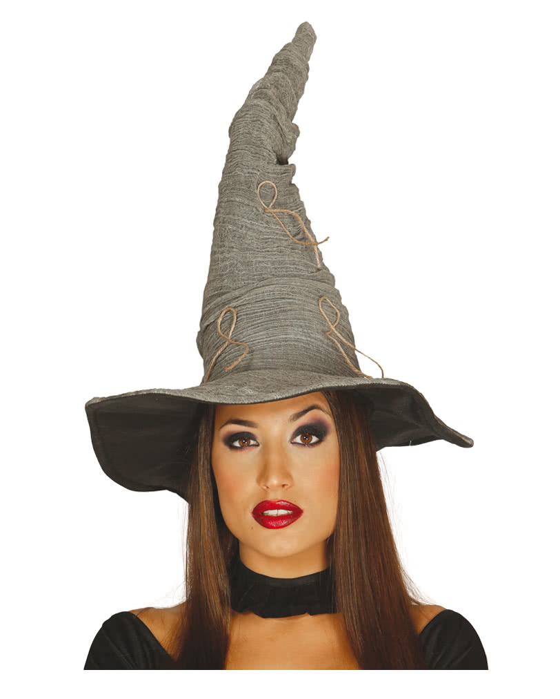 Halloween Hexenhut grau für Halloween & Fasching