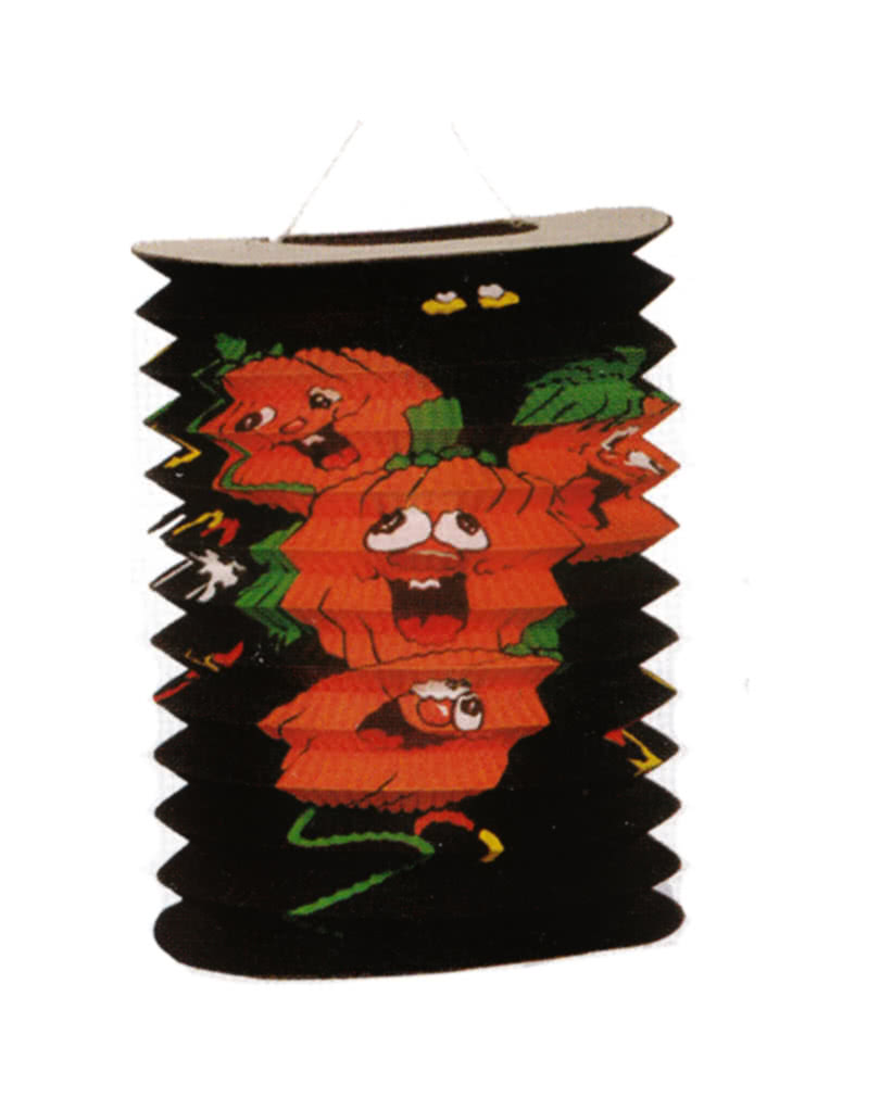 Kürbis Lampion 20 cm schwarz Halloween Lampion als Laterne