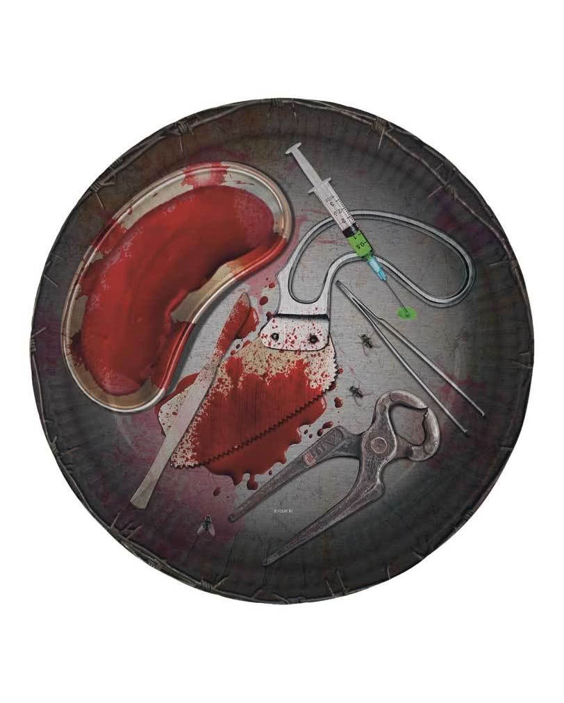 Halloween Pappteller mit Chirurgen Motiv Halloween Partygeschirr