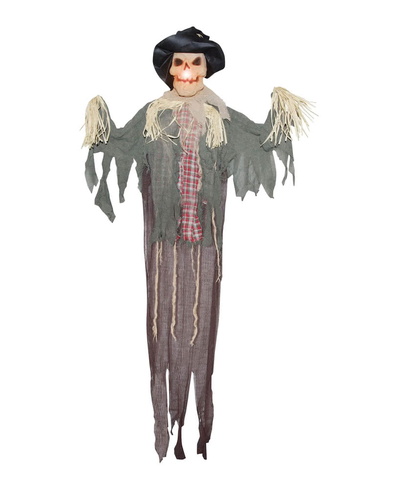 Halloween Vogelscheuche mit LED Strobo 160 cm Leuchtende Halloween