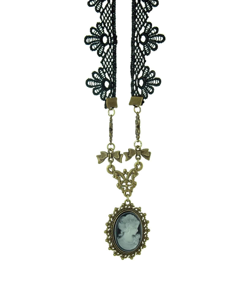 Halskette Kameliendame Edles Barock Kostüm Zubehör