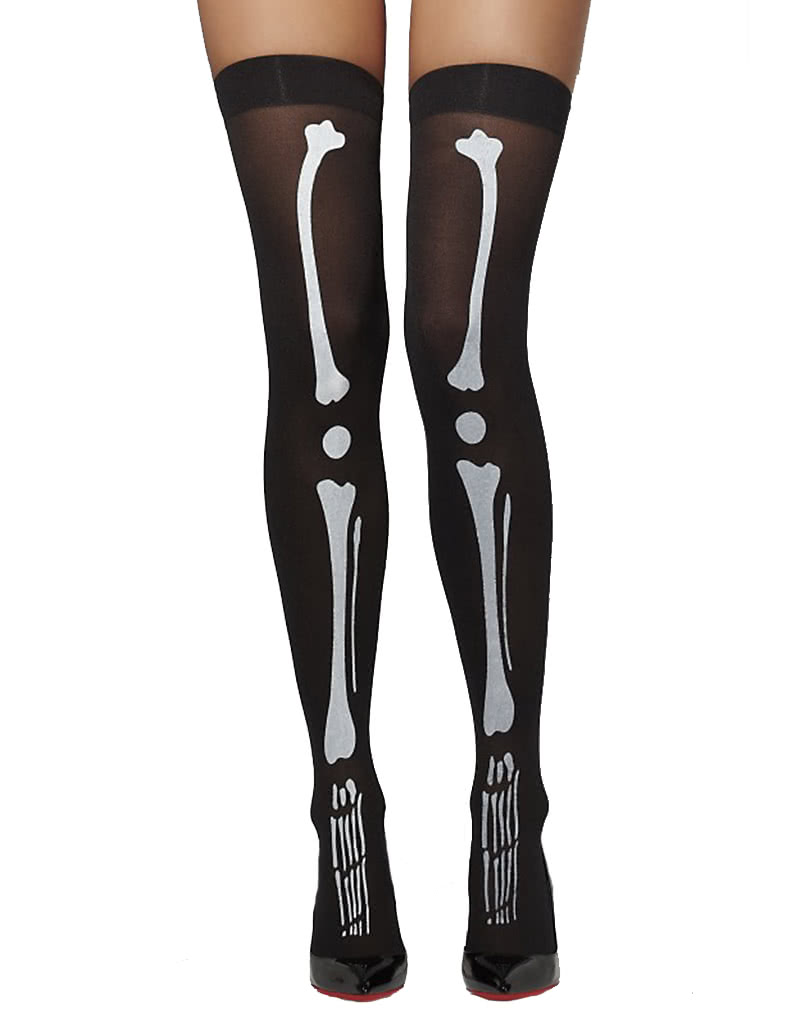 Halterlose Strümpfe Skelett Sexy Strümpfe Overknees