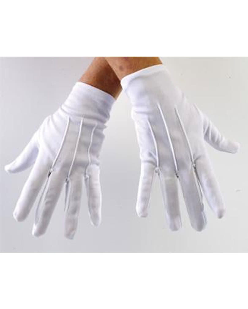 Handschuhe weiss Deluxe weiße Pantomime Handschuhe