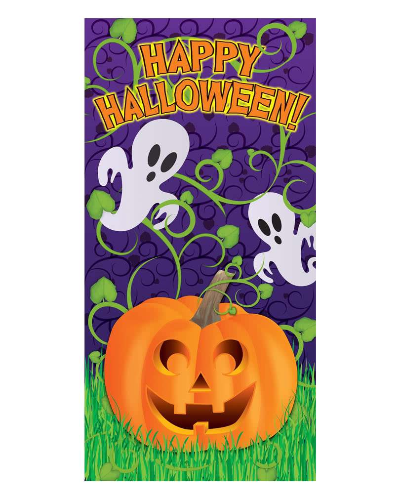 Happy Halloween Türfolie Geister & Kürbis Halloween Deko