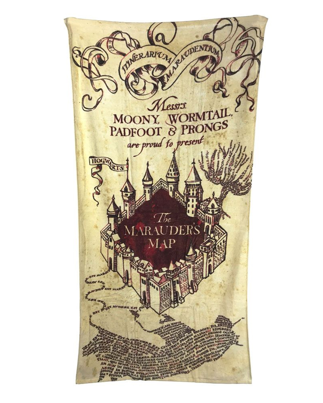 Harry Potter Karte des Rumtreibers Handtuch ➤