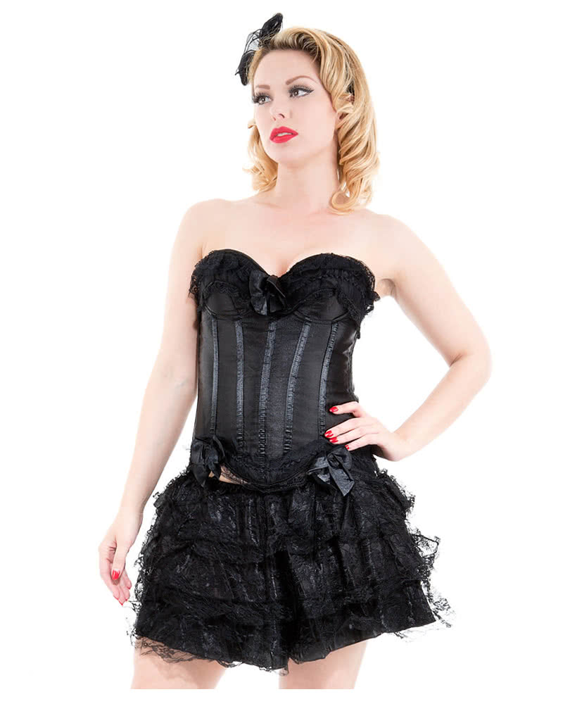 Hearts and Roses Corsage mit Minirock   Spitzencorsage  Minirock mit Spitze M