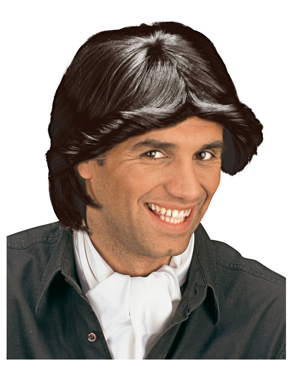 Herren Perücke Florian schwarz für Fasching