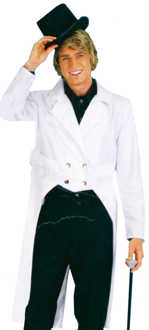 Herren Frack weiß -Abendkleidung-Karnevals Frack-Herren Anzug- XXL