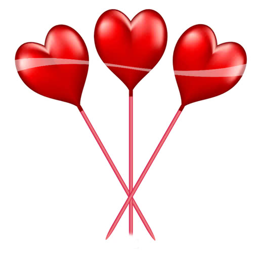 Partypicker in Herzform 10 St. für Valentinstag ❤