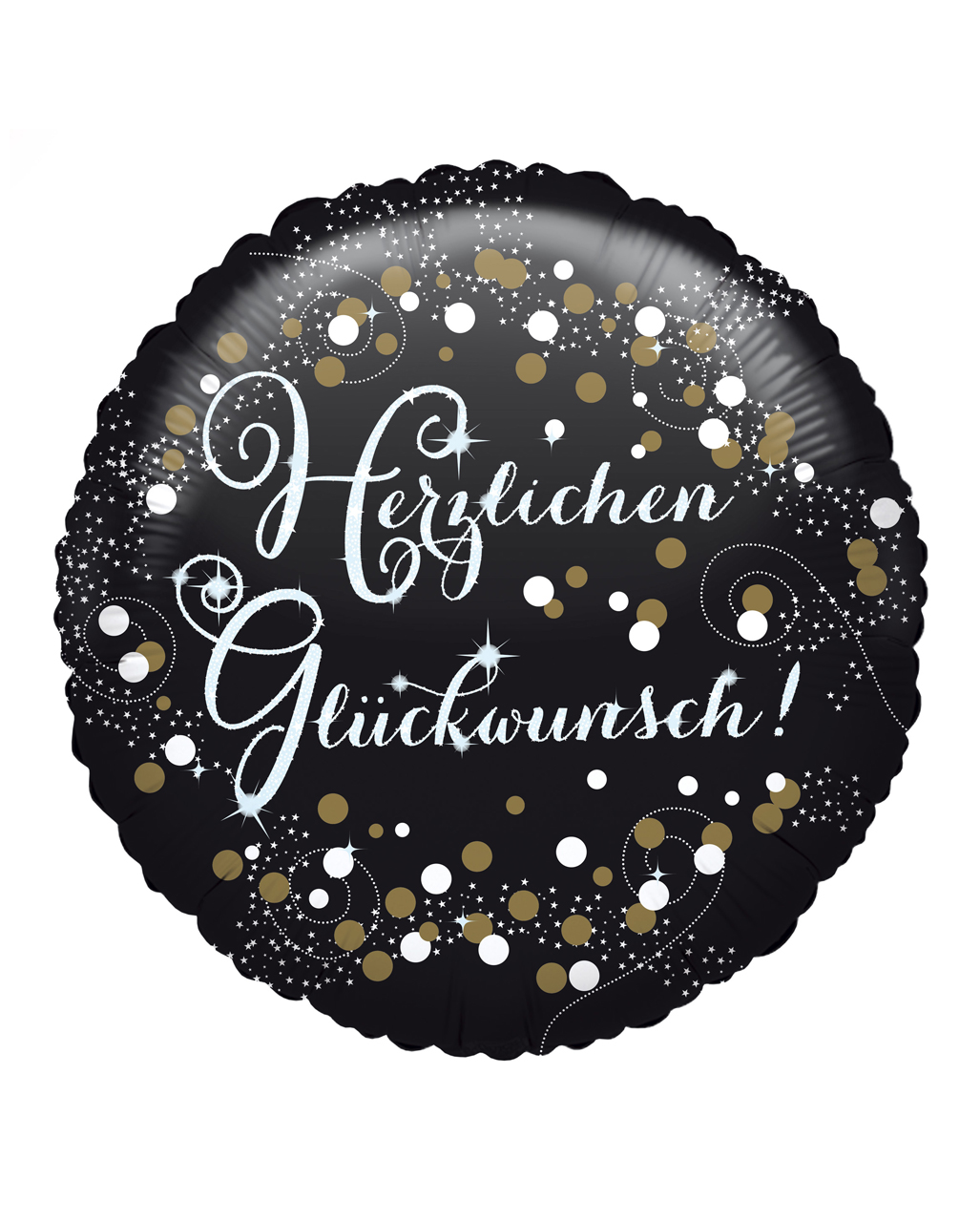 Herzlichen Glückwunsch Glamour Folienballon als Geschenkartikel