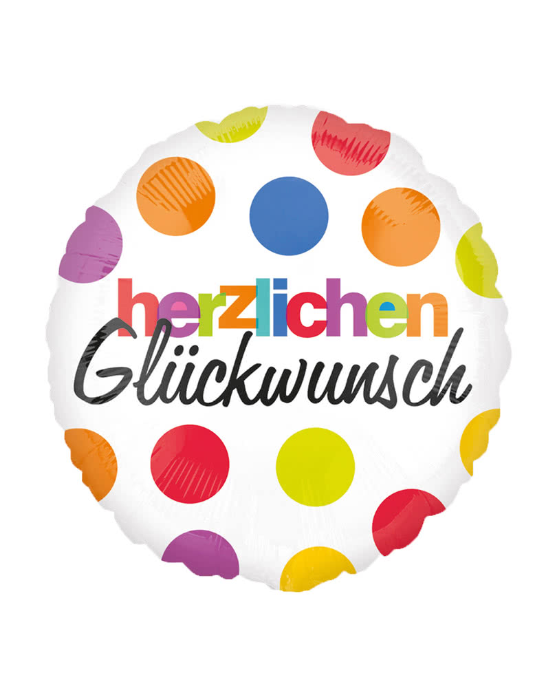 Herzlichen Glückwunsch Folienballon Folienballon mit bunten