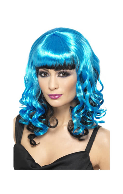 Cosplay Fairy Perücke blau/schwarz  Manga & Visual Kei Perücke