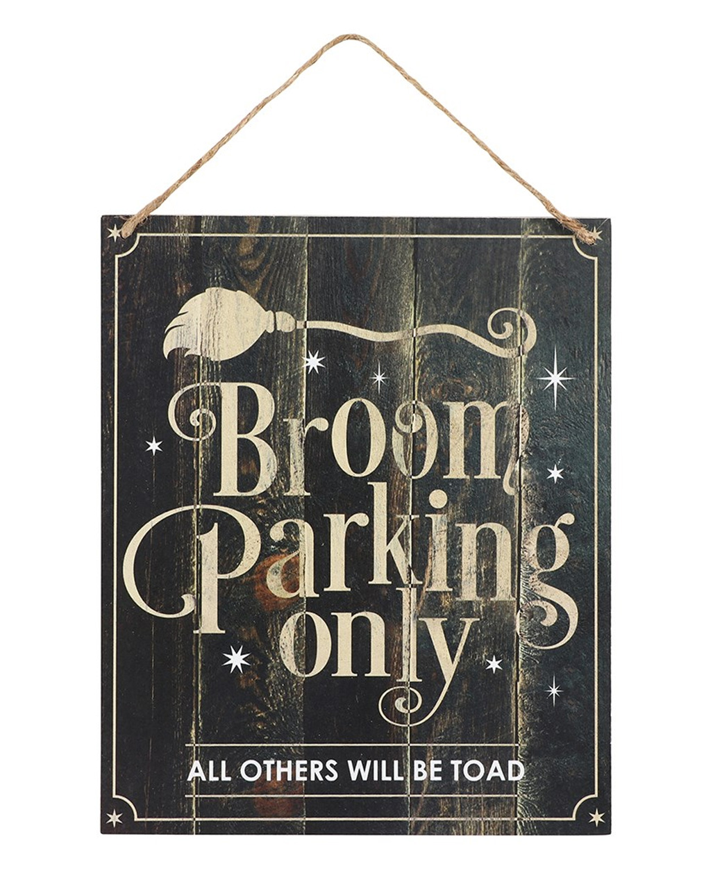 Hexenbesen Parken Hängeschild Halloween Deko