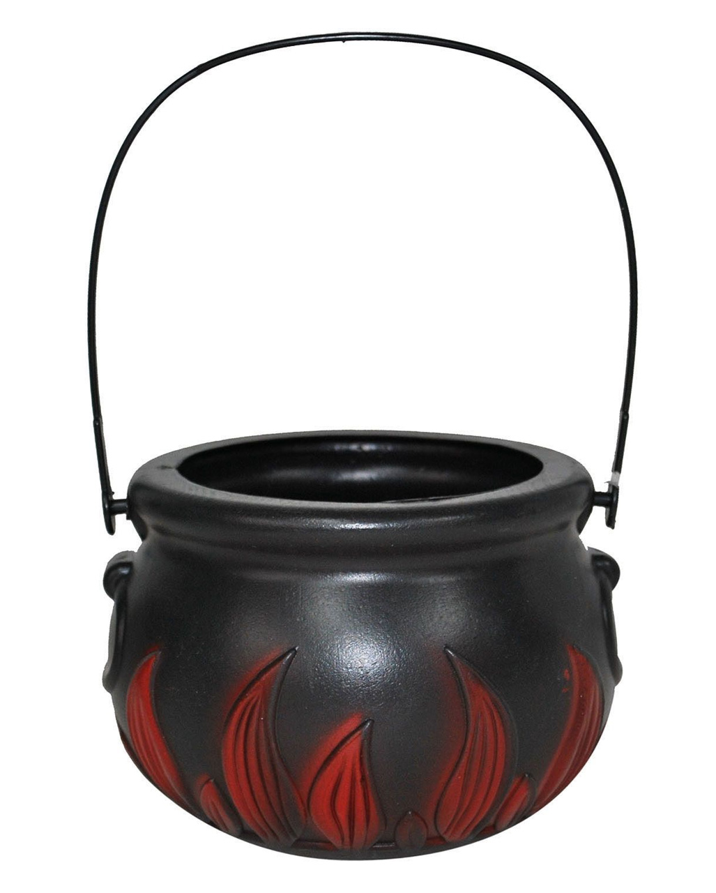 Hexenkessel mit Flammen Motiv 15 cm für Halloween