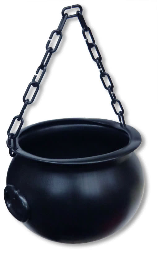 Hexenkessel mittel mit Kette Halloween Deko