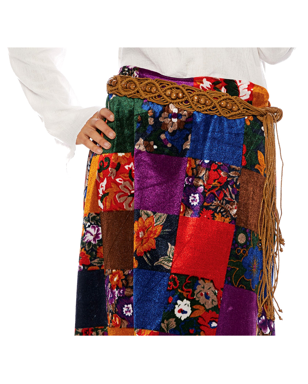 Hippie Kostüm Gürtel Braun  Makramee Orient Gürtel