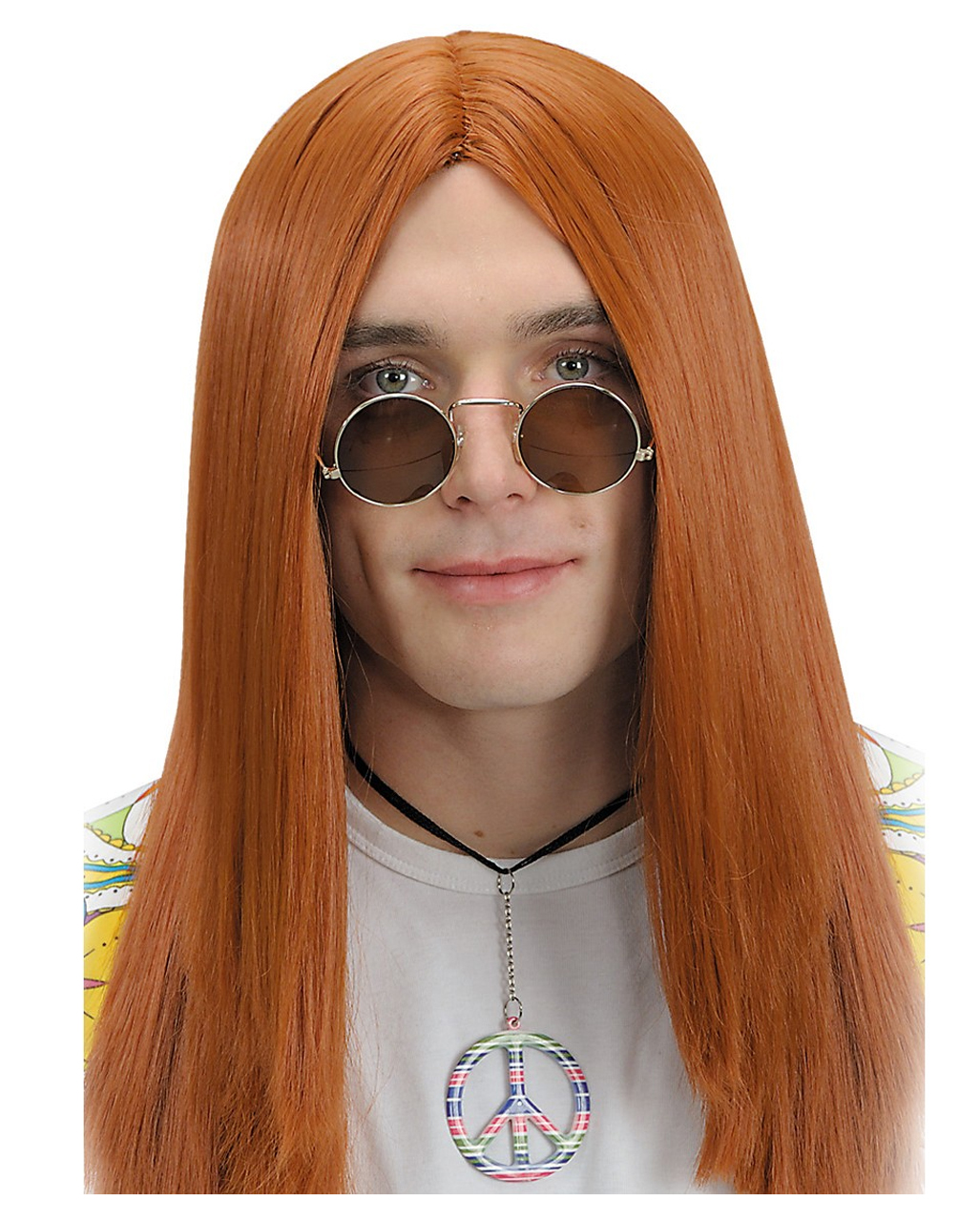 Hippie Brille mit getönten Gläsern Kostümzubehör