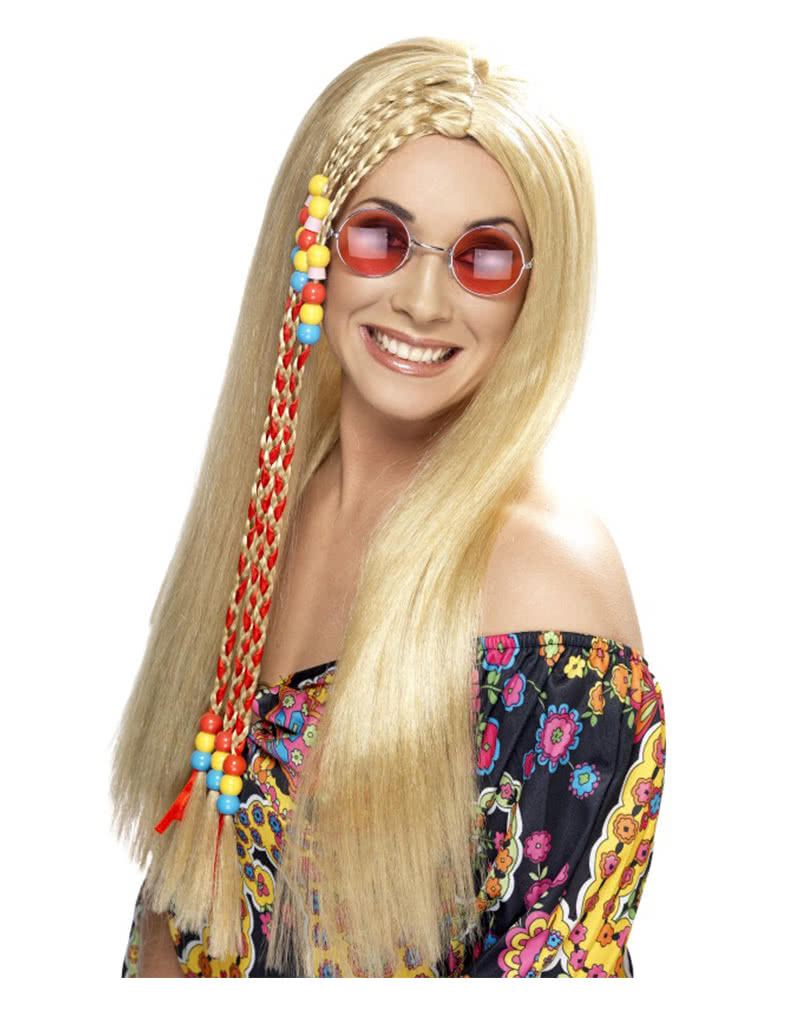 Hippie Perücke blond Hippie Kostüm Asseccoire