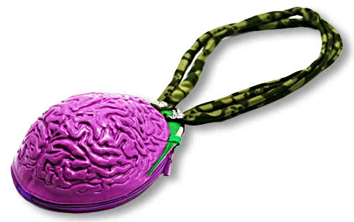 Gehirn Handtasche als Kostümzubehör  Halloween Handtasche