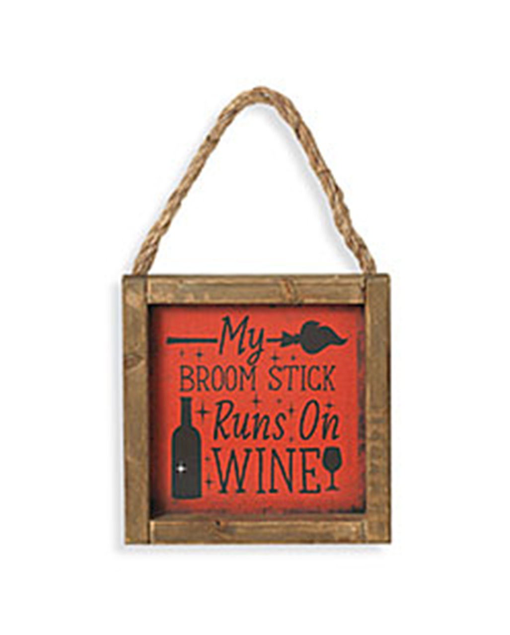Halloween Wandbild My Broom Stick Runs On Wine 15cm ✮