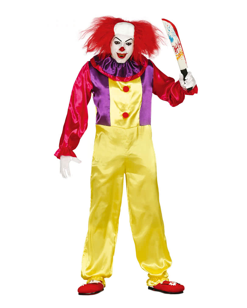 Horror Clown Kostüm für Halloween & Fasching One Size