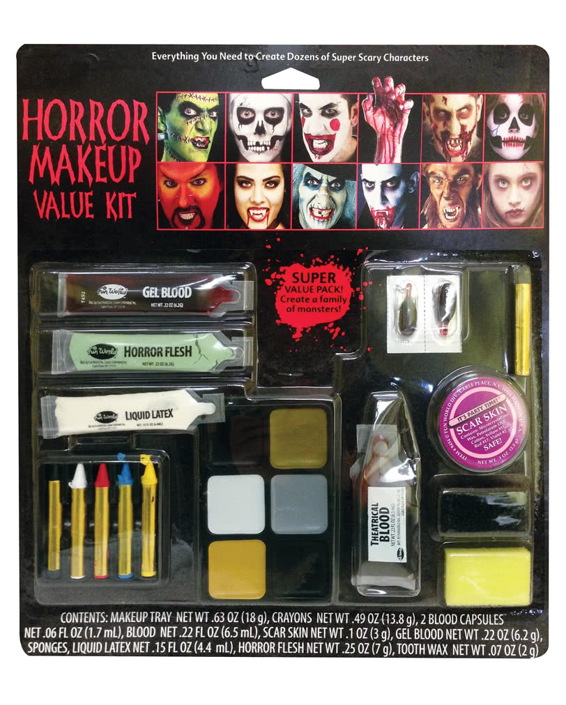 Horror Make Up Spar Pack für Halloween