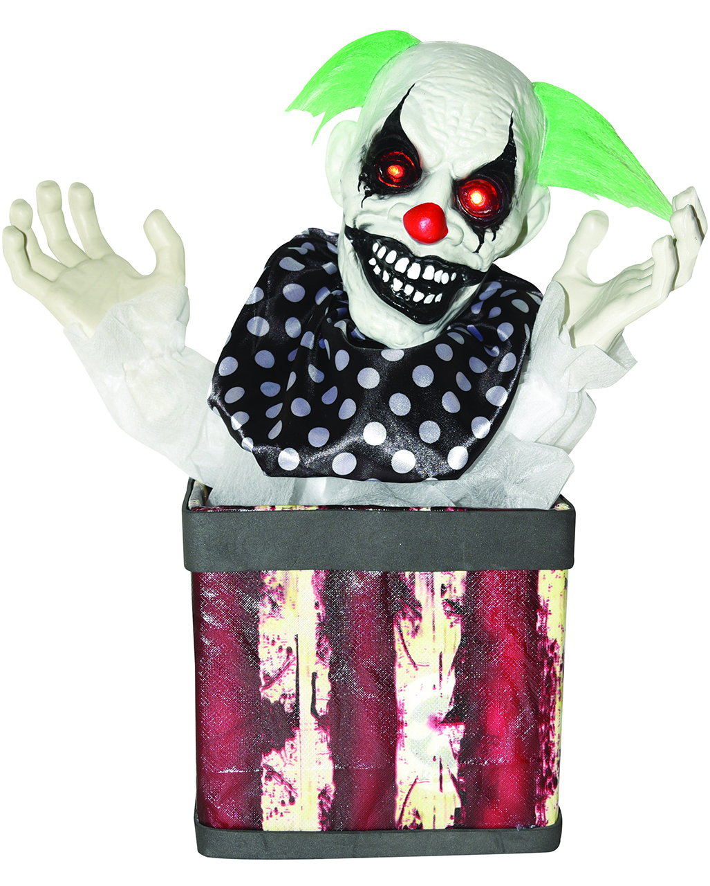 Horrorclown in Box Animatronic 43cm HIER kaufen ➔