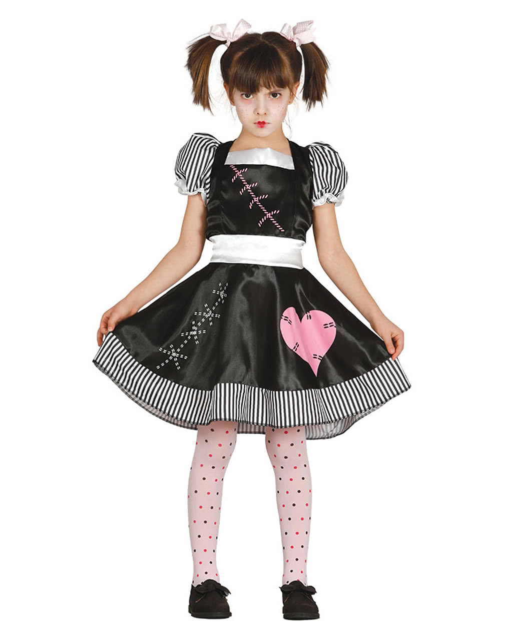 Horrorpuppe Kinderkostüm Ragdoll für Halloween Kinder Party M