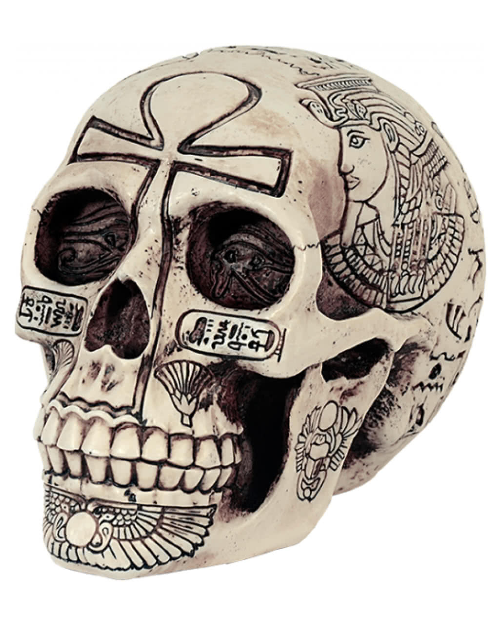 Ägyptischer Hieroglyphen Totenkopf als Deko