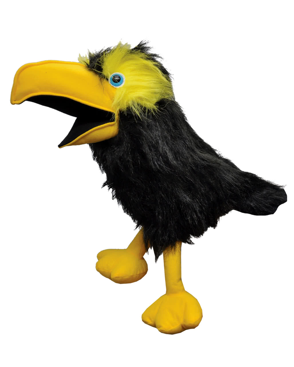 Bauchredner Puppe Rabe als Handpuppe mit Geräusch