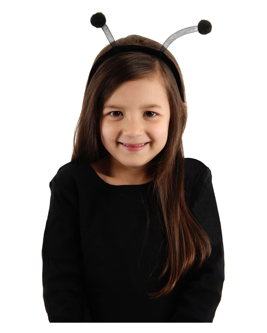 Haarreif mit Fühlern schwarz Kostüm Zubehör
