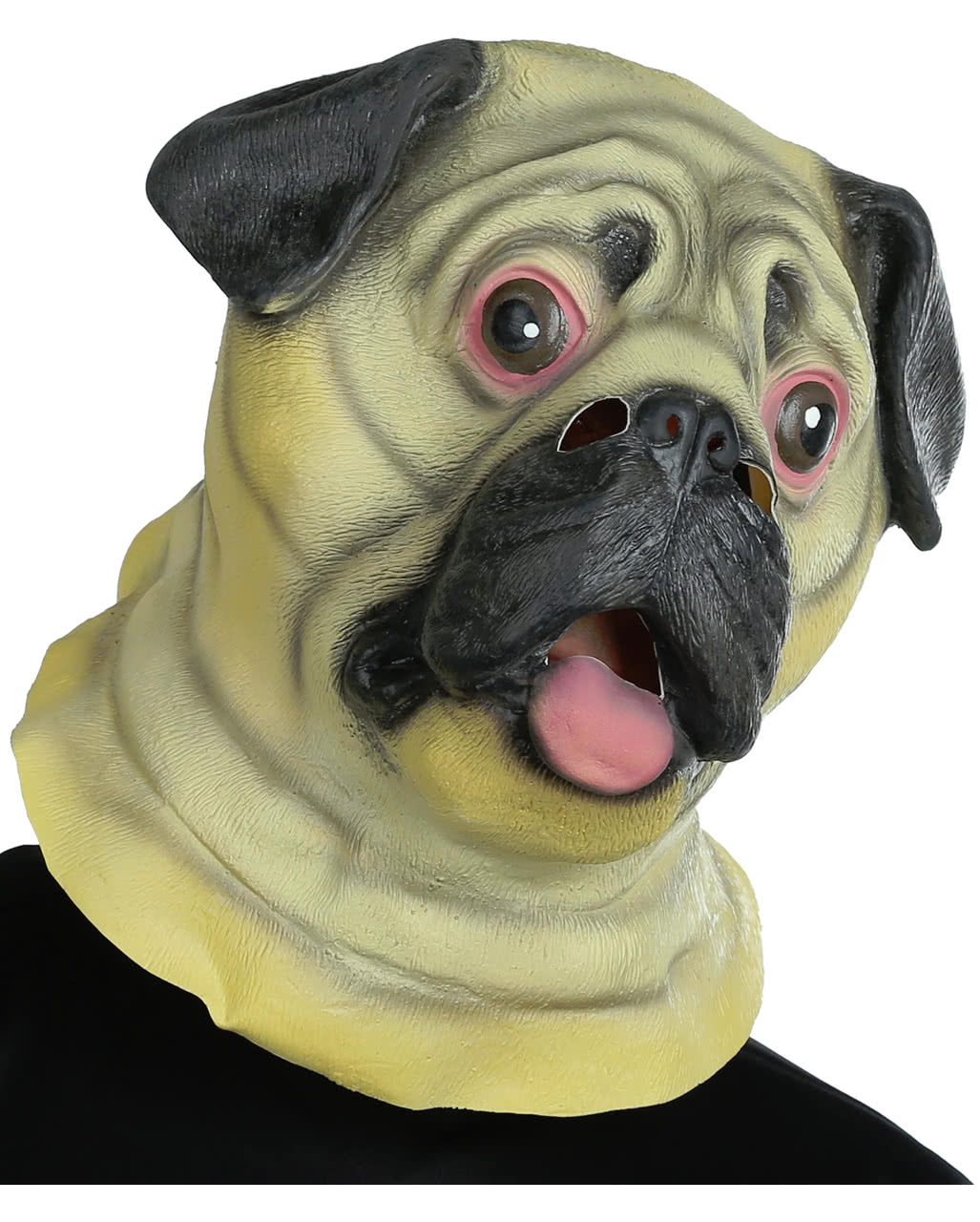 Mops Hunde-Maske Latexmaske für Halloween