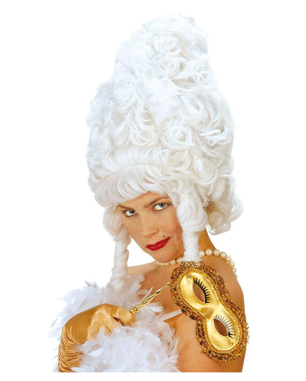 Weiße Rokoko Barock Damenperücke ♥ Faschingsperücke