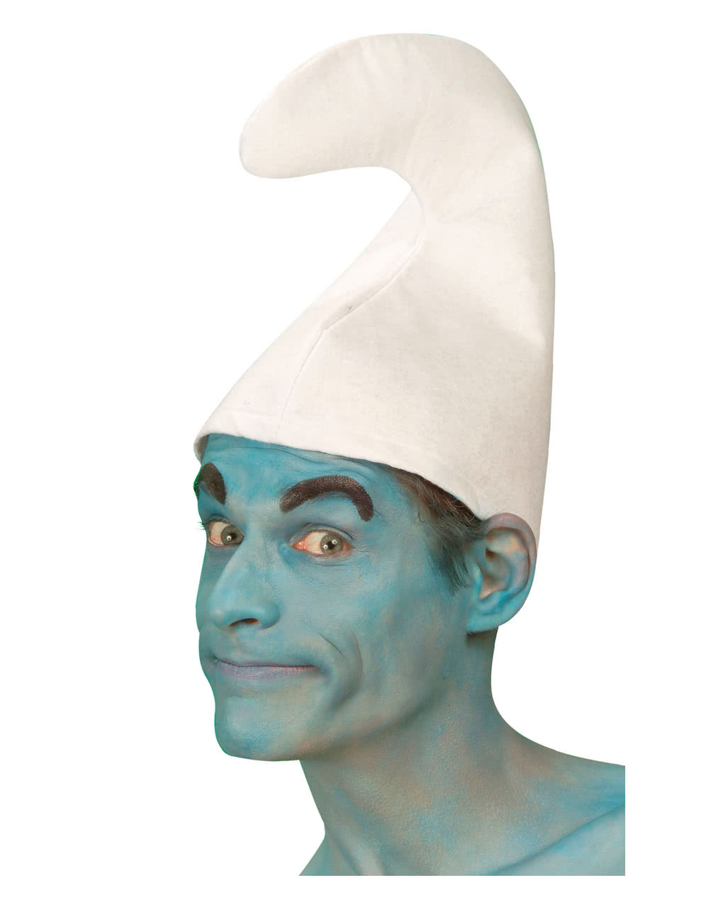 Schlumpfige Wichtelmann Mütze weiß Weiße Zwergenmütze für