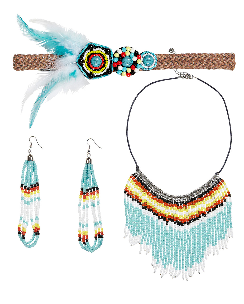 Indianerin Kostümschmuck 4-tlg. online kaufen